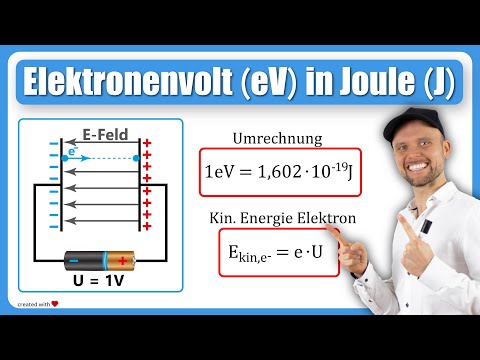Elektronenvolt (eV) in Joule (J) umrechnen - Formel, Herleitung
