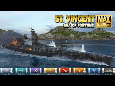 Battleship "St. Vincent": MVP in unbreakable line modus - World of Warships