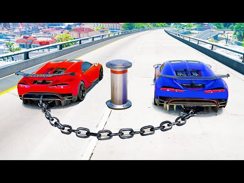Chained Car Crashes Game #02 (BeamNG Drive Crashes)