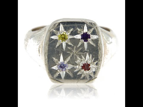 Inel Argint 925 Barbatesc Stele Multicolore Cubic Zirconia - Stralucire si Individualitate