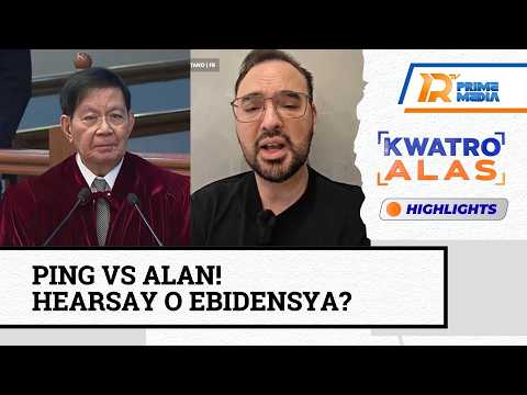 Lacson vs Cayetano, Hearsay o Ebidensya? Mainit na Bangayan sa Senado | Kwatro Alas