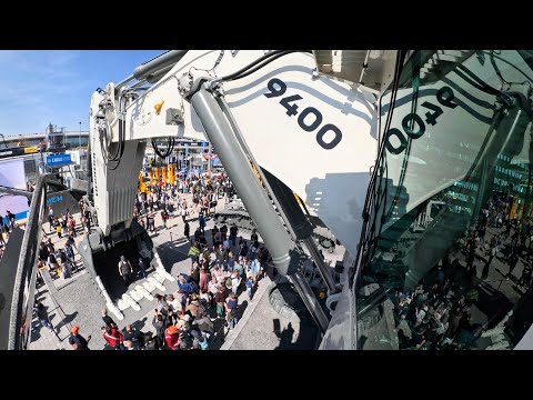 Giant Liebherr R9400E Mining Excavator Tour At Bauma 2025