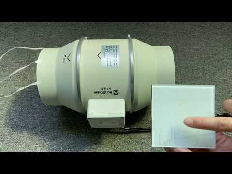 Hon&Guan Powerful Quiet Inline Duct Fan with Dual Speed Controller Touch Screen 4" 5" 6" 8"