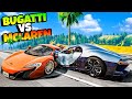 Super Bugatti vs Mclaren On a Highway in BeamNG Drive Mods!!