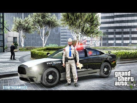 GTA 5 MODS LSPDFR 0.4 - TEXAS STATE TROOPER CHARGER!!! (GTA 5 REAL LIFE PC MOD)