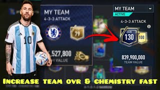 How to increase chemistry  & team ovr in fifa mobile 2023