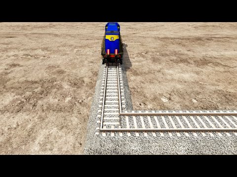 Trains vs Sharp 90 Degree Turn — BeamNG.Drive — Rescind Gaming