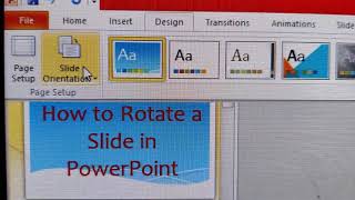 How to Rotate a slide in PowerPoint