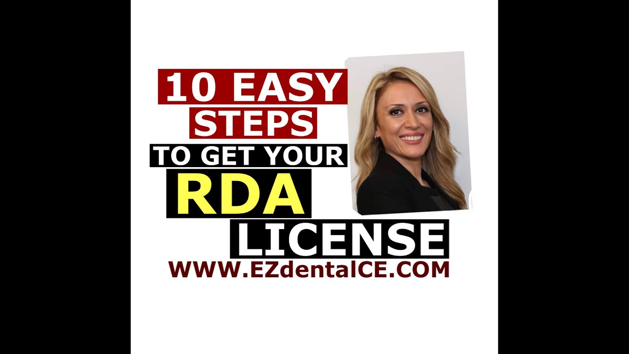 How do I get my RDA license in California?