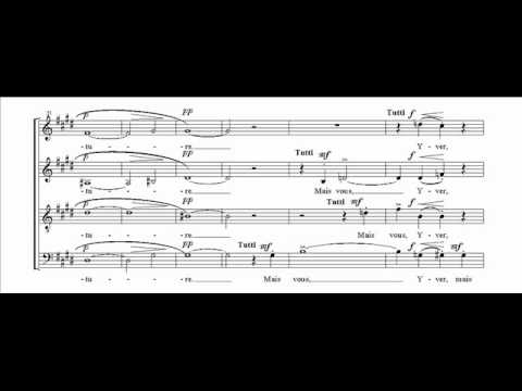 Trois Chansons III. Y ver, vous n'estes qu'un villain; -  ( Claude Debussy)