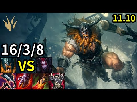 Olaf Jungle vs Elise - KR Master | Patch 11.10