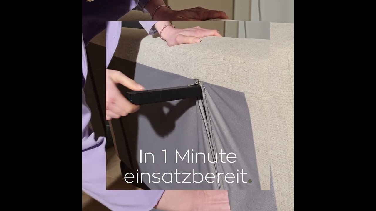 Schlafsofa 1,5-Sitzer Kristian Eco-Leder anthrazit