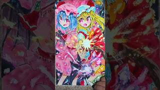 【メイキング】レミリア＆フランドール 　【掛け軸】#drawing #art #イラスト