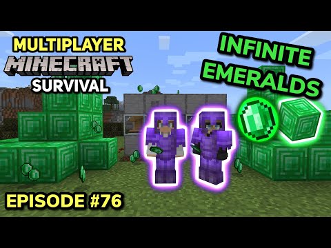 MAKING AN OP EMERALD FARM in Multiplayer Minecraft Survival (Ep. 76)