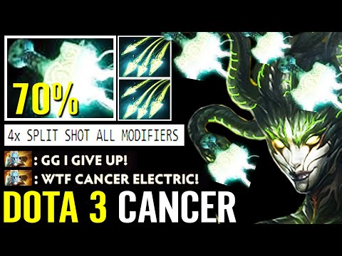WTF Dota 3 Cancer!!? 70% Mjollnir Chance Imba Medusa 4x Split Shot All Modifiers Dota 2 Pro Gameplay