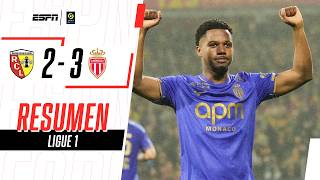 ÉPICA REMONTADA DE MONACO ANTE UN LENS QUE PODRÍA CEDERLE LA PUNTA A PSG | Lens 2-3 Monaco | RESUMEN