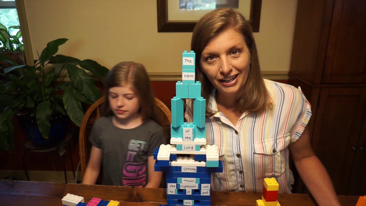 Bible Memory Verse with blocks