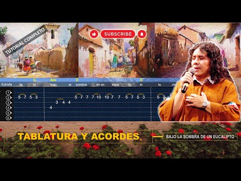 🌳 COMO TOCAR (BAJO LA SOMBRA DE UN EUCALIPTO) DE LUIS AYVAR - TABLATURA + ACORDES ❤