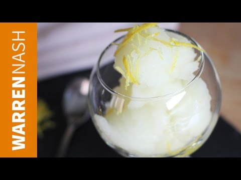 Lemon Sorbet without ice cream maker - 60 Second Vid - Recipes by Warren Nash