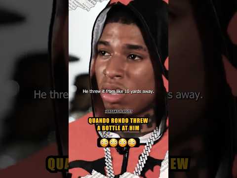 Quando Rondo threw a bottle at him but missed 🤷🏽‍♂️😂💯 #nlechoppa #quandorondo #hiphop