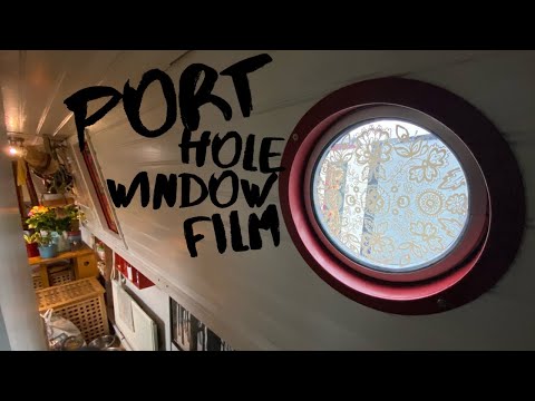 Narrowboat Living - vinyl film for our porthole - Narrowboat interior - Folk Art