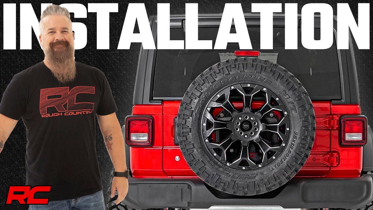 Installing the Jeep Wrangler JL Spare Tire Relocation Bracket [by Rough Country]