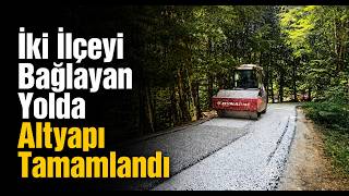 İki İlçeyi Bağlayan Yolda Altyapı Tamamlandı