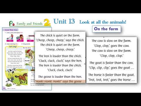 Song in Family and friends Level 2 Unit 13 _ On the farm | Let's sing karaoke!