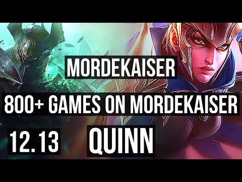 MORDEKAISER vs QUINN (TOP) | 800+ games, 1.1M mastery, 7/2/5, Dominating | EUW Diamond | 12.13