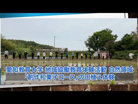【愛知教育大学】地域協働教育体験活動 自然領域「創作和菓子コース」の田植え体験