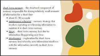 General Psychology Chapter 6: Memory
