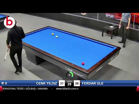 CENK YILDIZ & FERDAR ULE Bilardo Maçı - 2022 ERKEKLER 1.ETAP-12.TUR