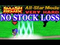 Smash Remix All Star Mode Gameplay With Sonic VERY HARD No Stock Loss