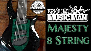 Video thumbnail for Ernie Ball Music Man Majesty 8 String breakdown and Demo by Safe Haven Music