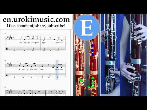 Bassoon lessons Imagine Dragons - Start Over Sheet Music Tutorial Part#2 um-i352