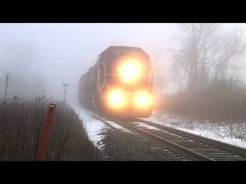 GP38s Cut Through Heavy Fog on CP Rail