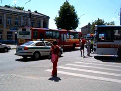 Avarija išvažiavime iš Šiaulių autobusų stoties