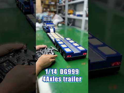 😎HOW TO CONNECT THE 1/14 4-AXLE METAL SEMI-TRAILER WITH THE 8*8 770S TRACTOR TRUCK?👇 #rc #rcmodel