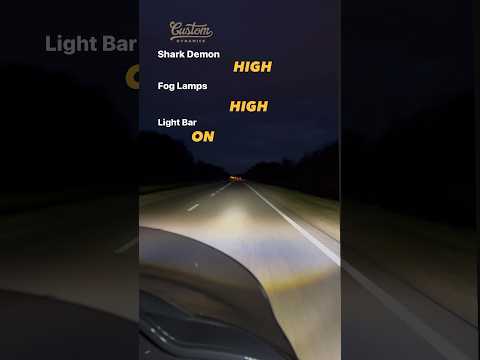 Real time review you can see | motorcycle headlights ￼Shark Demon | Fog Lamps @customdynamics #led