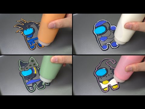 Among us Pancake Art (Dragon ball Version) - Son Goku, Frieza, Cell, Majin Buu