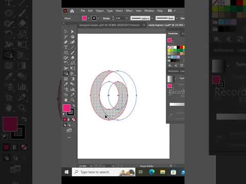 Monogram Logo Design In Illustrator #illustrator #logo #shorts