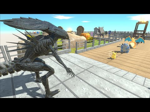 XENOMORPH VS RAINBOW FRIEND  DEATH RUN - Animal Revolt Battle Simulator