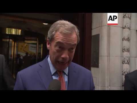 Brexit campaigner Farage on Cameron resignation