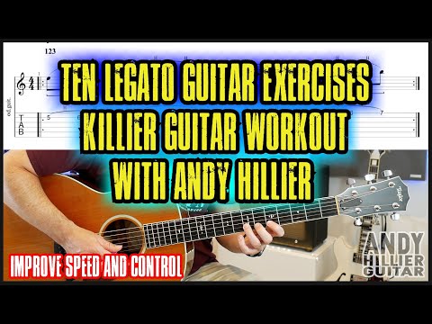10 Legato Guitar Exercises. Killer Finger Workout by Andy Hillier