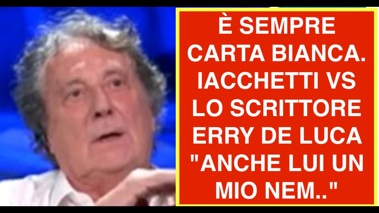È SEMPRE CARTA BIANCA. IACCHETTI VS LO SCRITTORE ERRY DE LUCA "ANCHE LUI UN MIO NEM.."