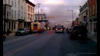 preview picture of video 'Working fire scene Williamsport Maryland'