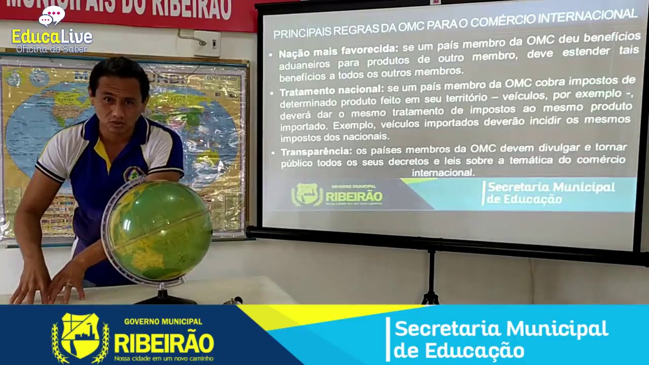 AULA DE GEOGRAFIA 8° ANO - ORGANIZAÇÃO MUNDIAL DO COMÉRCIO (OMC) - PROF. THOMÁZ AQUINO