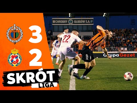 Fortuna 1 Liga: Chrobry Głogów - Wisła Kraków 3:2 | skrót