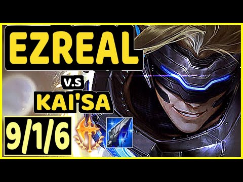 PUFF (EZREAL) vs KAI'SA - 9/1/6 KDA BOTTOM ADC GAMEPLAY - KR Ranked GRANDMASTER