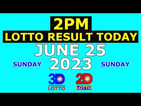 2pm Lotto Result Today June 25 2023 (Sunday)